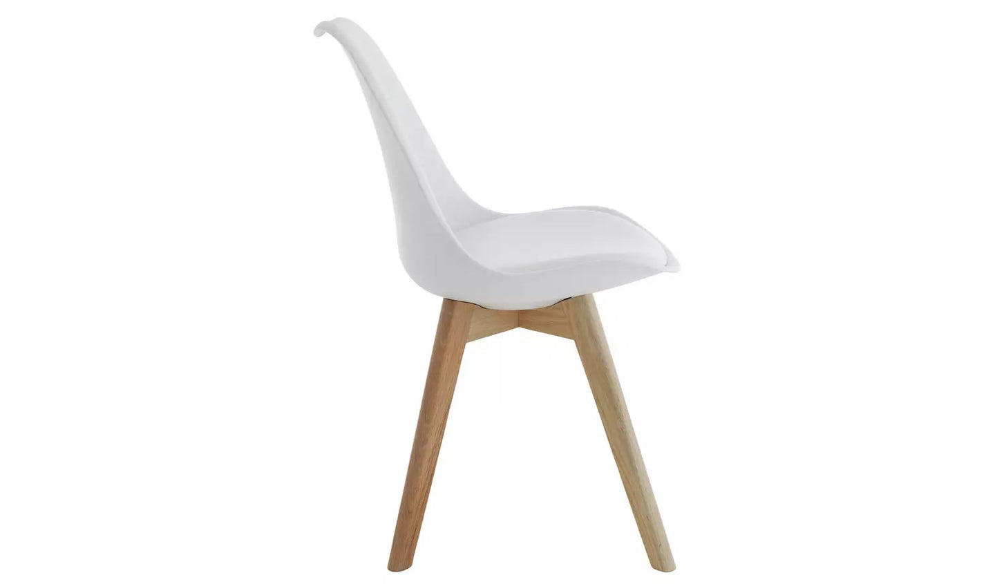Assembled Habitat Jerry Pair of Dining Chair - White